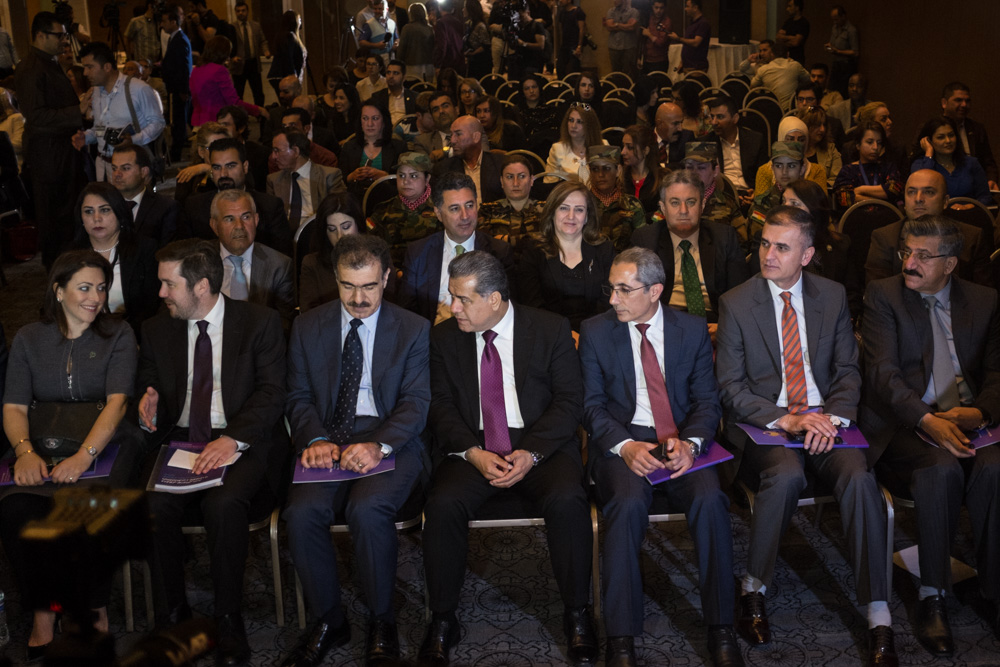The International Protocol on Sexual Violence in Conflict was launched in Kurdish. April 19, 2016. (Photo: Kurdistan24 / Alexandre Afonso)